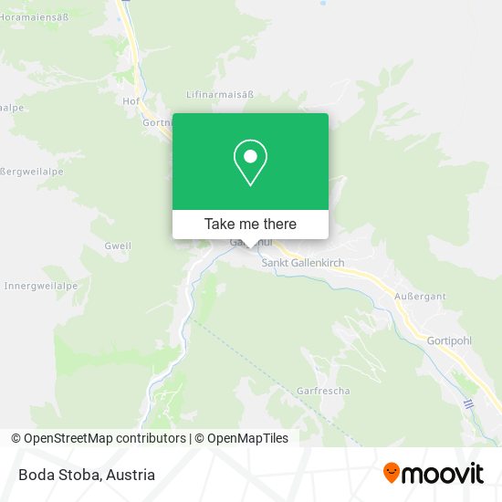 Boda Stoba map