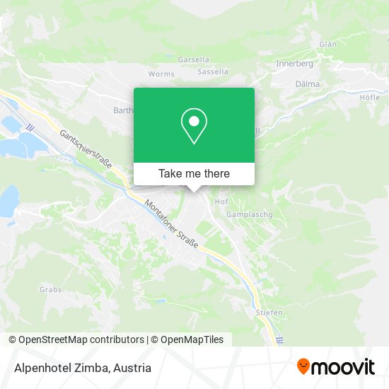 Alpenhotel Zimba map