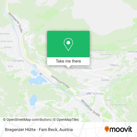 Bregenzer Hütte - Fam Beck map
