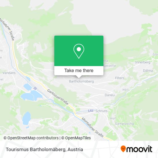 Tourismus Bartholomäberg map