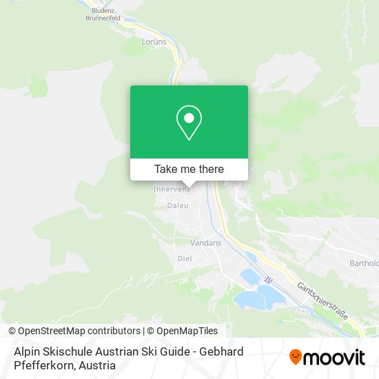 Alpin Skischule Austrian Ski Guide - Gebhard Pfefferkorn map