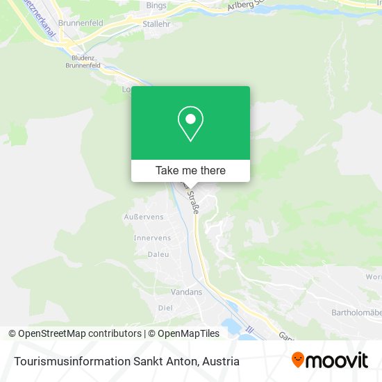Tourismusinformation Sankt Anton map