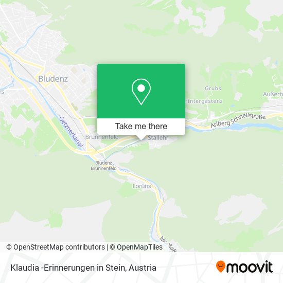 Klaudia -Erinnerungen in Stein map