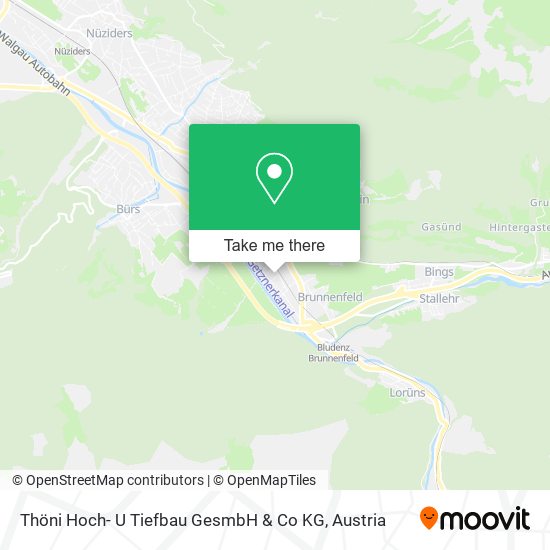 Thöni Hoch- U Tiefbau GesmbH & Co KG map