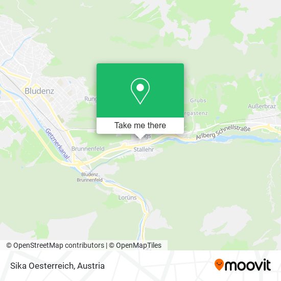 Sika Oesterreich map