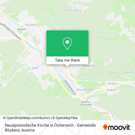 Neuapostolische Kirche in Österreich - Gemeinde Bludenz map