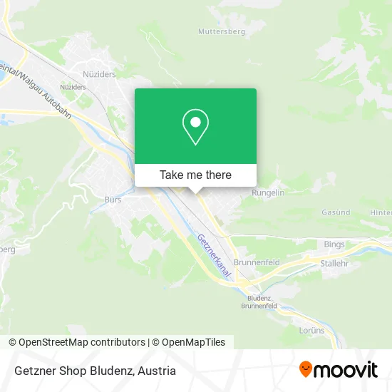 Getzner Shop Bludenz map