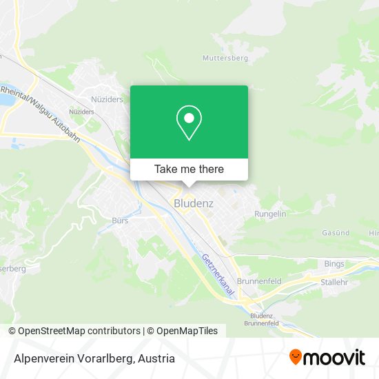 Alpenverein Vorarlberg map