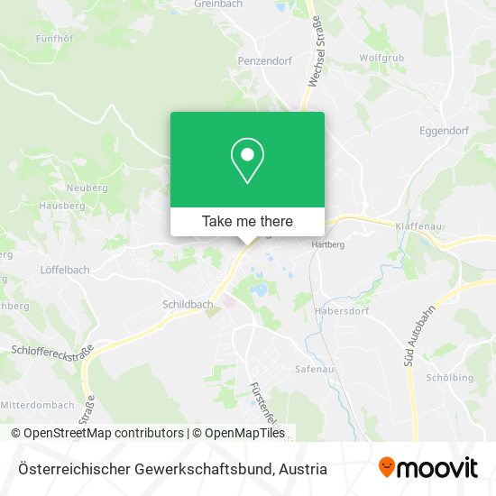 Österreichischer Gewerkschaftsbund map