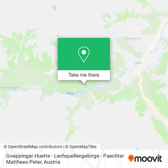 Goeppinger Huette - Lechquellengebirge - Paechter Matthees Peter map