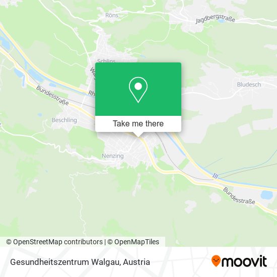 Gesundheitszentrum Walgau map
