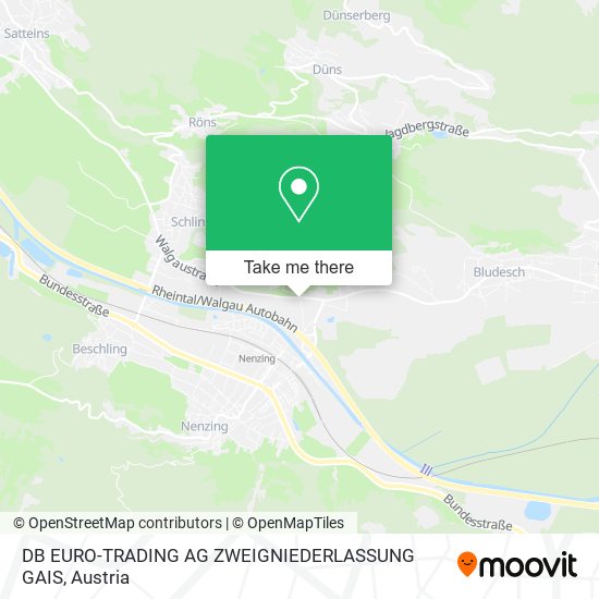 DB EURO-TRADING AG ZWEIGNIEDERLASSUNG GAIS map