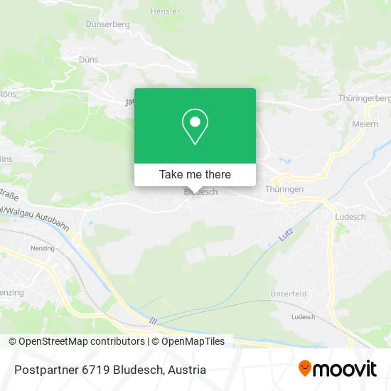 Postpartner 6719 Bludesch map