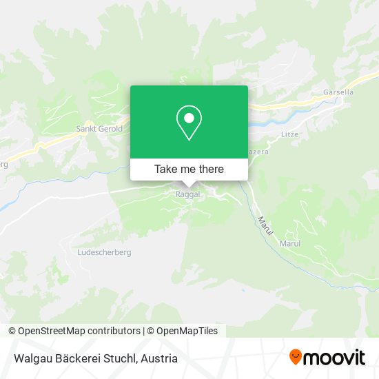 Walgau Bäckerei Stuchl map