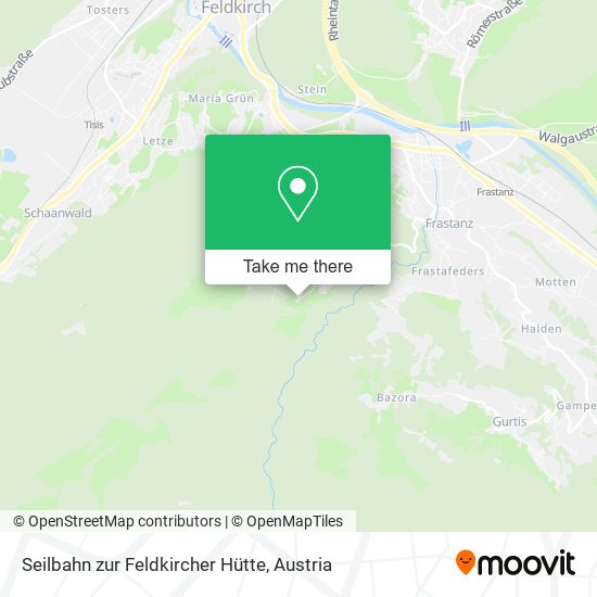 Seilbahn zur Feldkircher Hütte map