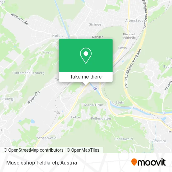 Muscleshop Feldkirch map