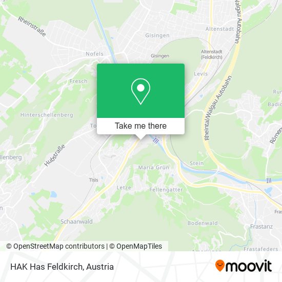 HAK Has Feldkirch map