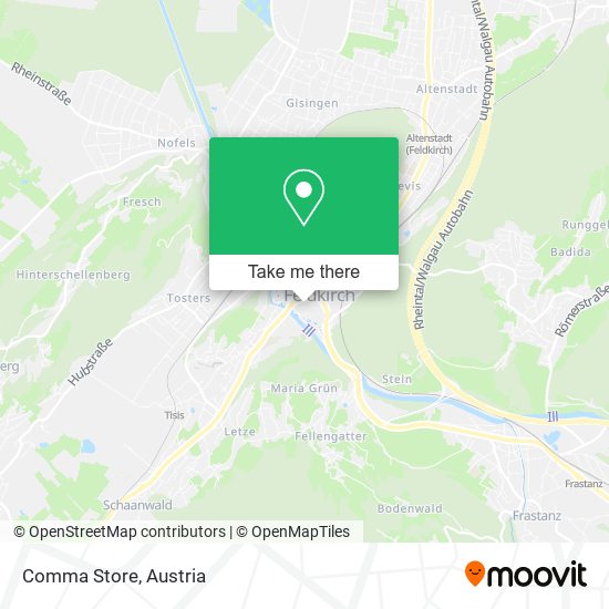 Comma Store map