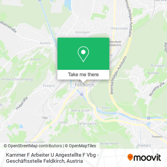 Kammer F Arbeiter U Angestellte F Vbg - Geschäftsstelle Feldkirch map