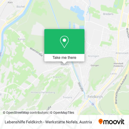 Lebenshilfe Feldkirch - Werkstätte Nofels map