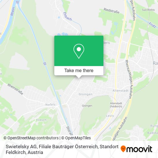 Swietelsky AG, Filiale Bauträger Österreich, Standort Feldkirch map