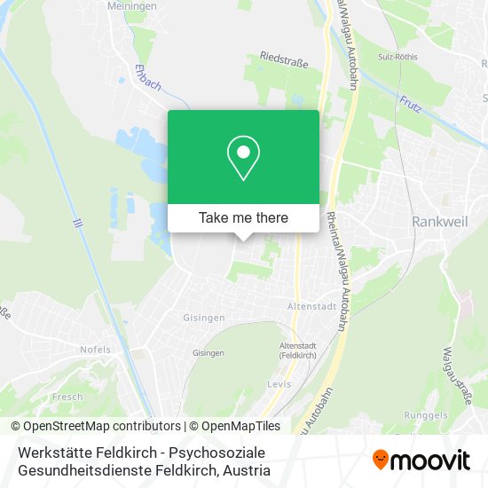 Werkstätte Feldkirch - Psychosoziale Gesundheitsdienste Feldkirch map