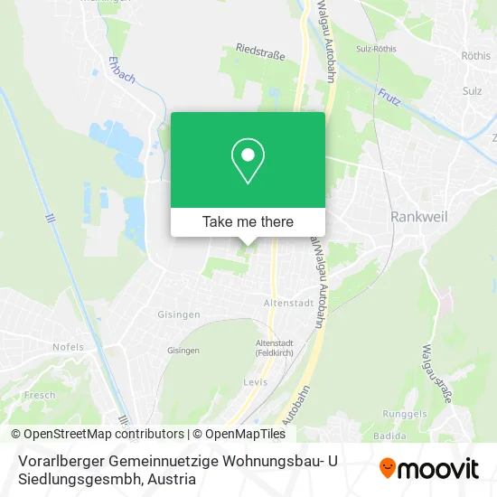 Vorarlberger Gemeinnuetzige Wohnungsbau- U Siedlungsgesmbh map