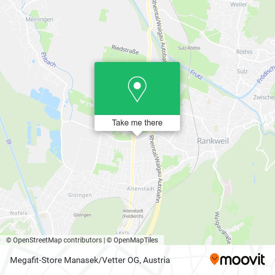 Megafit-Store Manasek / Vetter OG map