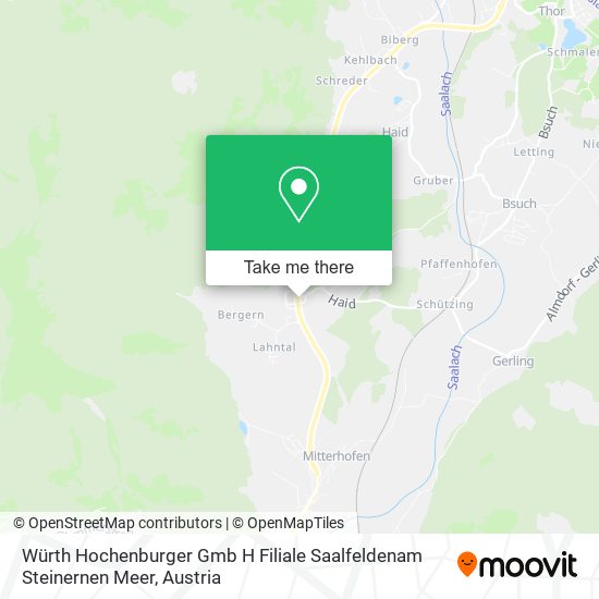 Würth Hochenburger Gmb H Filiale Saalfeldenam Steinernen Meer map