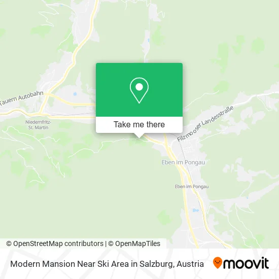 Modern Mansion Near Ski Area in Salzburg map