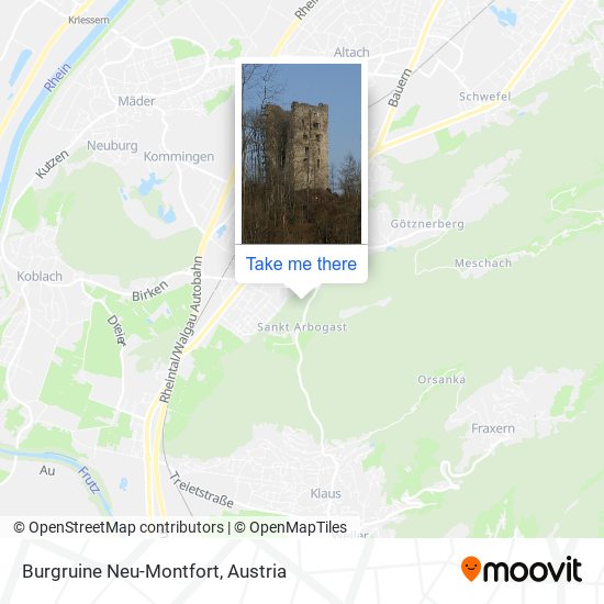 Burgruine Neu-Montfort map