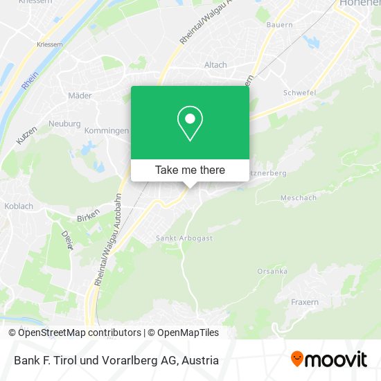 Bank F. Tirol und Vorarlberg AG map