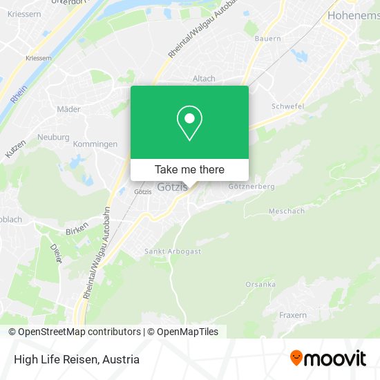 High Life Reisen map