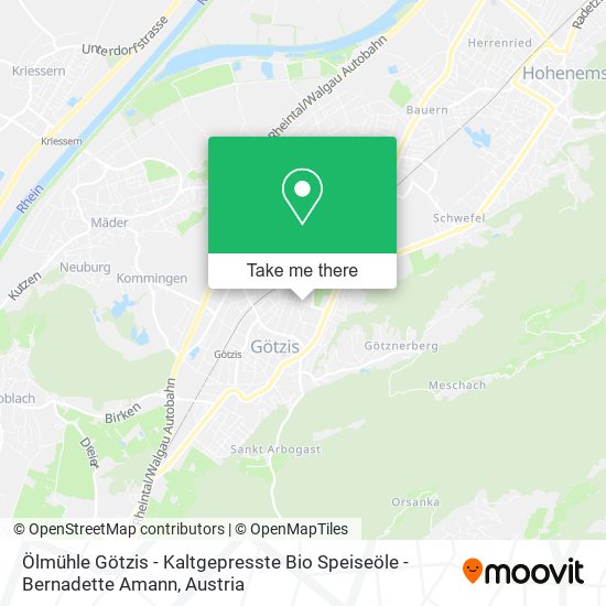 Ölmühle Götzis - Kaltgepresste Bio Speiseöle - Bernadette Amann map