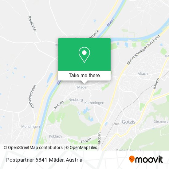 Postpartner 6841 Mäder map