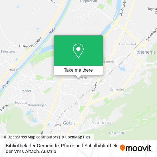 Bibliothek der Gemeinde, Pfarre und Schulbibliothek der Vms Altach map