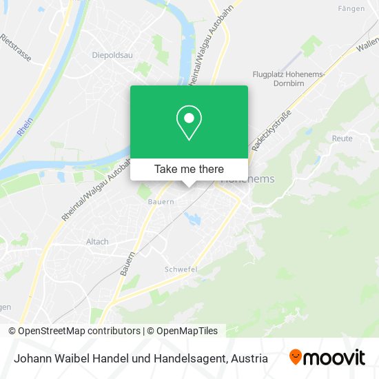 Johann Waibel Handel und Handelsagent map