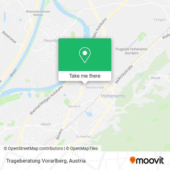 Trageberatung Vorarlberg map