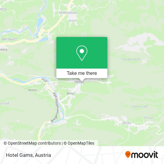 Hotel Gams map