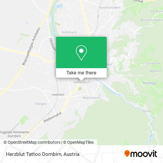 Herzblut Tattoo Dornbirn map