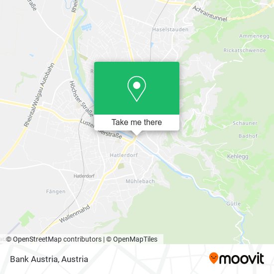 Bank Austria map