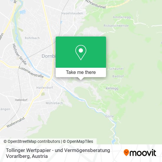 Tollinger Wertpapier - und Vermögensberatung Vorarlberg map