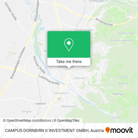 CAMPUS DORNBIRN II INVESTMENT GMBH map