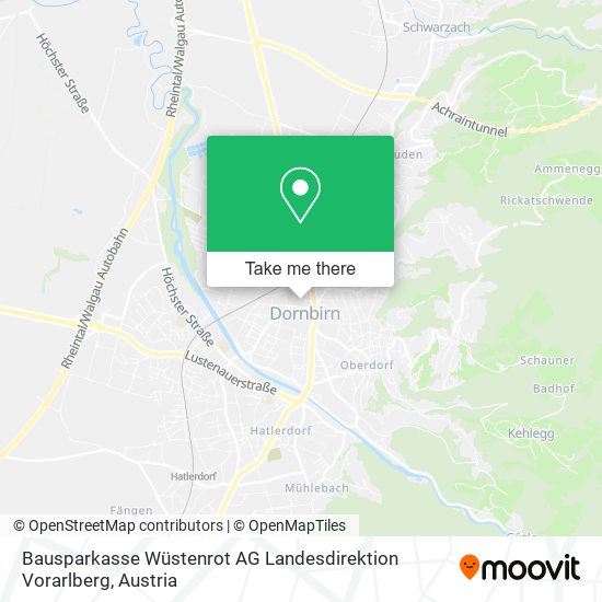 Bausparkasse Wüstenrot AG Landesdirektion Vorarlberg map
