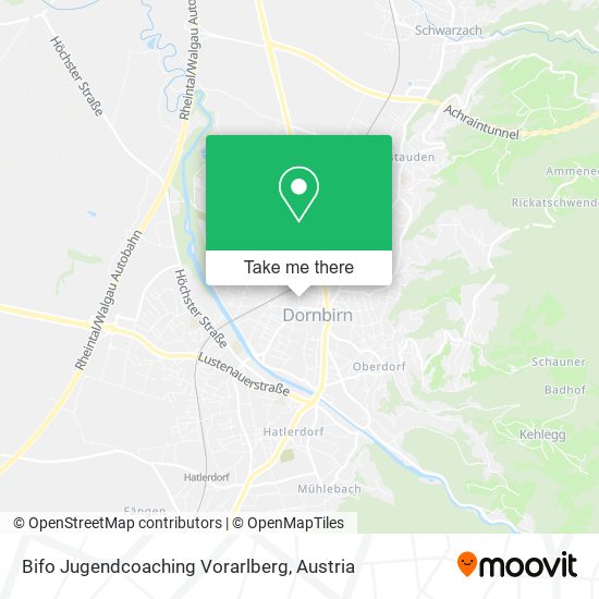 Bifo Jugendcoaching Vorarlberg map