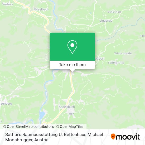 Sattlar's Raumausstattung U. Bettenhaus Michael Moosbrugger map