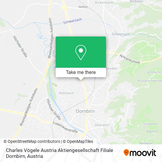 Charles Vögele Austria Aktiengesellschaft Filiale Dornbirn map