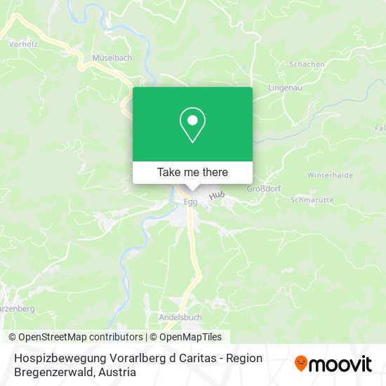 Hospizbewegung Vorarlberg d Caritas - Region Bregenzerwald map