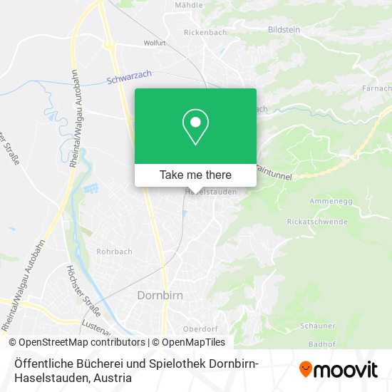 Öffentliche Bücherei und Spielothek Dornbirn-Haselstauden map