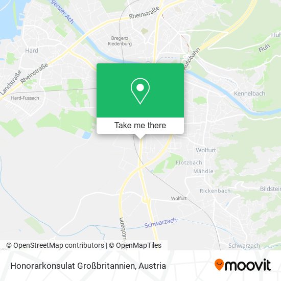Honorarkonsulat Großbritannien map